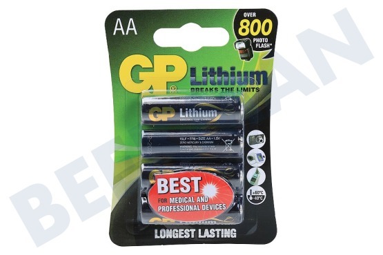 GP  Lithium Pro AA Batterie, 1,5V, 4 Stück