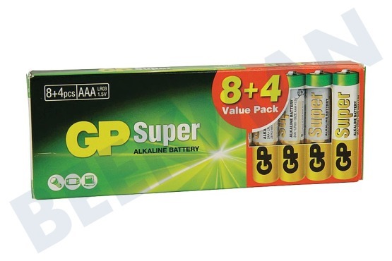GP  LR03 GP Super Valuepack 8 + 4 AAA