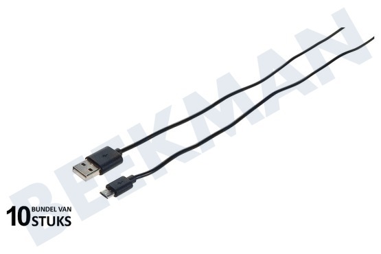 Universell  USB Anschlusskabel Micro-USB, schwarz, 100cm