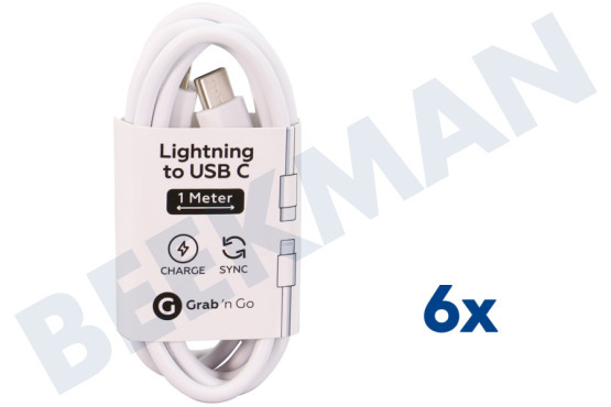 Apple  USB Anschlusskabel Kabel Lightning auf USB C 1 Meter (nicht MFI), Weiß