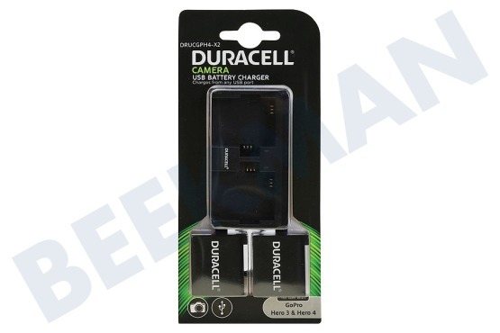 Duracell  DRUCGPH4-X2 Kamera USB-Ladegerät GoPro Hero 3 & 4
