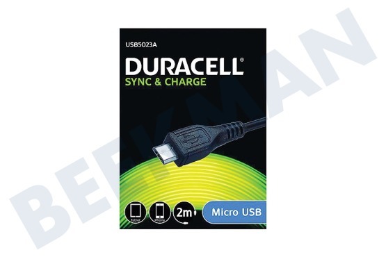 Duracell  USB5023A Micro-USB-Kabel-Schwarz 2 Meter
