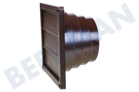 Universell  Lüftungsgitter aus Kunststoff 100-130mm mit Lamellen, braun