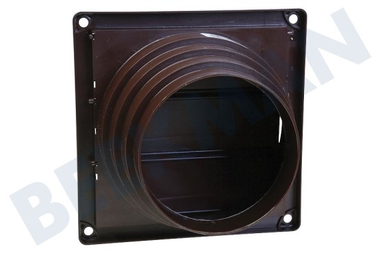 Universell  Lüftungsgitter aus Kunststoff 100-130mm mit Lamellen, braun