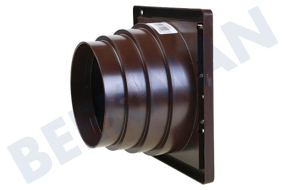 Universell  Lüftungsgitter aus Kunststoff 100-130mm mit Lamellen, braun