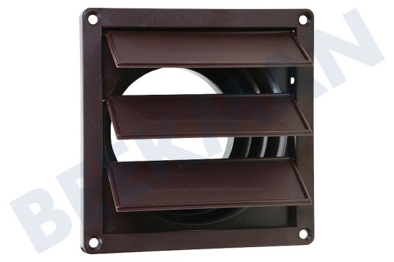 Universell  Lüftungsgitter aus Kunststoff 100-130mm mit Lamellen, braun