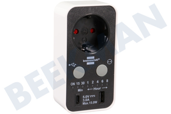 Brennenstuhl  1506180 Digitaler Countdown-Timer mit USB