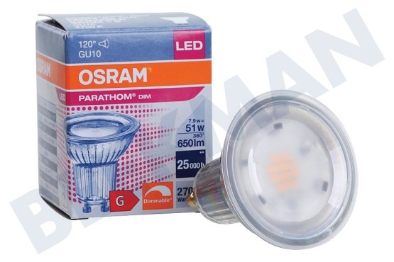 Osram  4058075609013 Parathom Reflektorlampe GU10 PAR16 7.2W Dimmbar