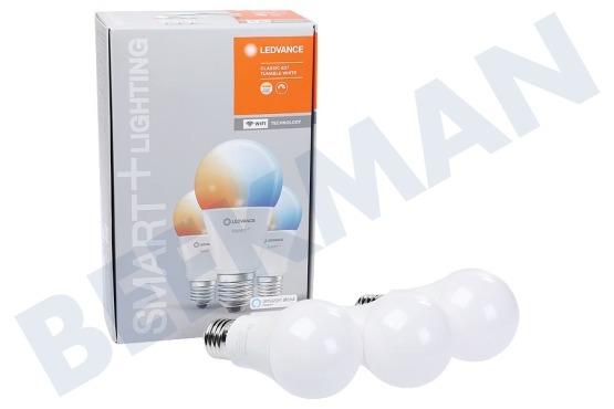 Ledvance  Smart+ WIFI Classic A60 9,5 Watt, E27 Tunable White 3er Pack