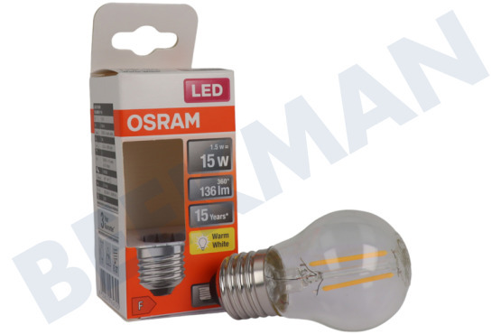 Osram  LED Retrofit Classic P15 E27 1,5 Watt, Klar