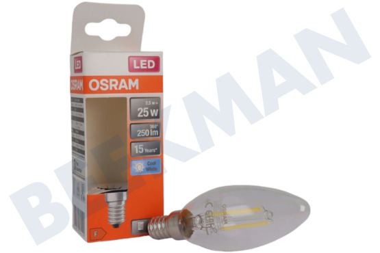 Osram  LED Retrofit Classic B25 E14 2,5 Watt, klar