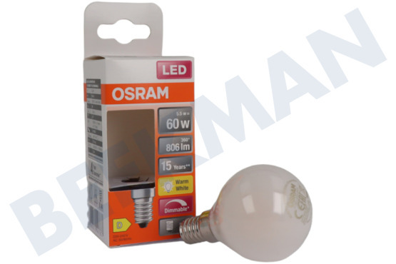 Osram  4058075447837 LED Retrofit Classic P Dimmbar Matt 5,5 Watt, E14
