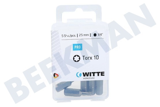 Witte  4295032 Bits 1/4 Zoll 25mm Torx T10, 5 Stk