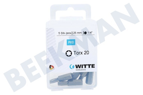 Witte  4295052 Bits 1/4 Zoll 25mm Torx T20, 5 Stk