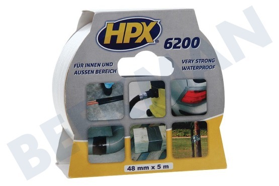 HPX  6200 Gewebeband Reparatur weiß 48mm x 5m