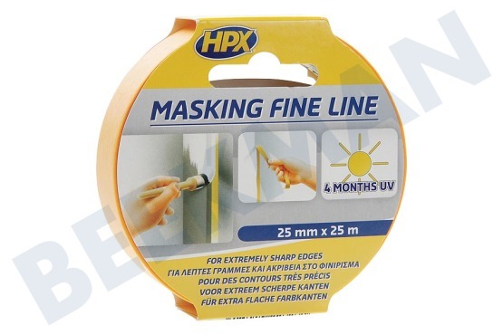 HPX  FP2525 Masking Fine Line Orange 25mm x 25 Meter