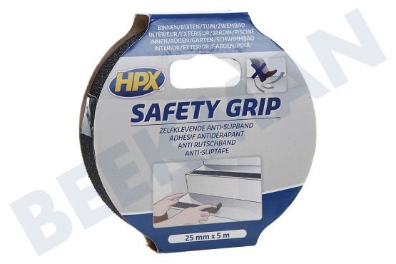 HPX  SB2505 Safety Grip Schwarz Schwarz 25mm x 5m
