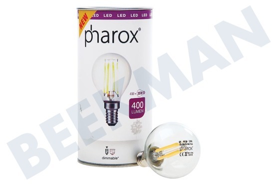 Pharox  LED-Lampe LED Kugellampe P45 klar