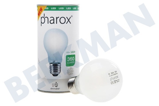 Pharox  Pharox LED Standard Leuchte Matt E27 4W 360LM 2700K