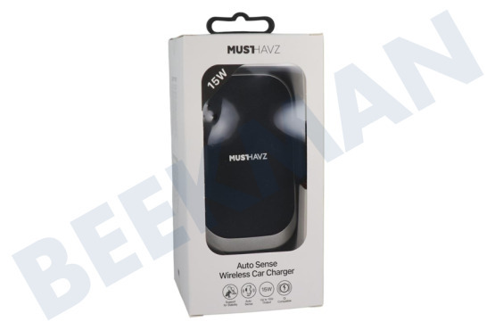 Musthavz  MHQIUHCAR15W Musthavz Auto Sense, kabelloses Smartphone-Ladegerät 15 Watt
