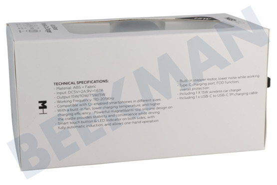 Musthavz  MHQIUHCAR15W Musthavz Auto Sense, kabelloses Smartphone-Ladegerät 15 Watt