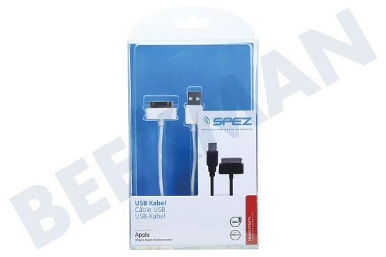 Spez  USB Anschlusskabel USB zu Apple Dock, Weiß, 100 cm