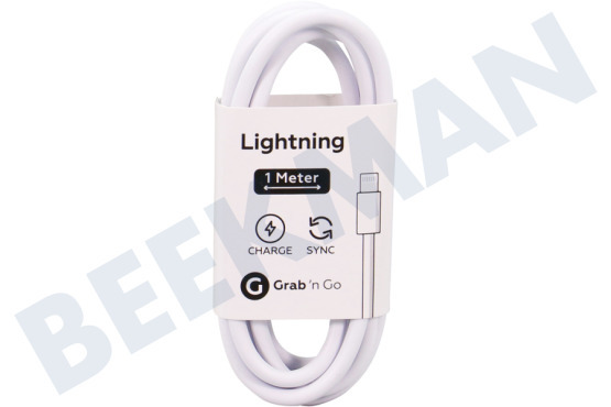 Universell  USB Anschlusskabel geeignet für Apple Apple-8-Pin-Lightning -Anschluss, 100cm, Weiß