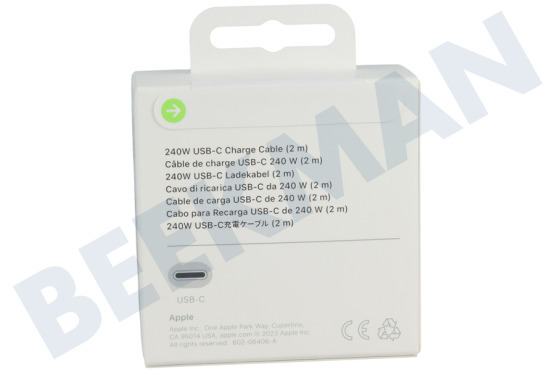 Apple  MU2G3ZM/A Apple MU2G3ZM/A USB-C auf USB-C Kabel 2,0 Meter, weiß