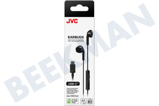 JVC  HA-FR17UB Smartphone-Ohrhörer USB-C, Schwarz
