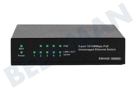 Eminent  EM4430 Power over Ethernet Schalter mit 5 Ports
