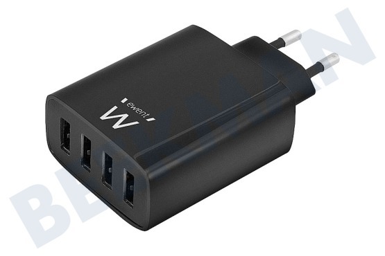 Ewent  EW1314 4-Poorts Smart USB Ladegerät 5.4A