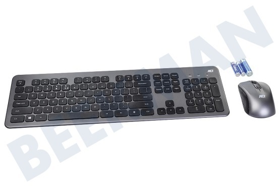 ACT  AC5710 Kabelloses Tastatur-Set USB-C/USB-A Empfänger Qwerty