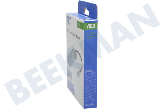 ACT  AC7050 USB-C-Hub 3.0, 3x USB-A, Kartenleser, PD