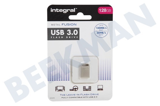 Integral  INFD128GBFUS3.0 Metal Fusion 128 GB USB 3.0 Flash Drive