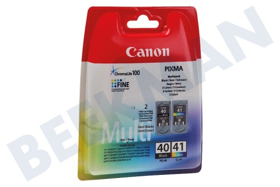 Canon  PG 40 + CL 41 Druckerpatrone PG 40  CL 41 Multipack Schwarz + Farbe