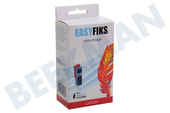 Easyfiks  Druckerpatrone PGI 550 PGBK Schwarz + Chip