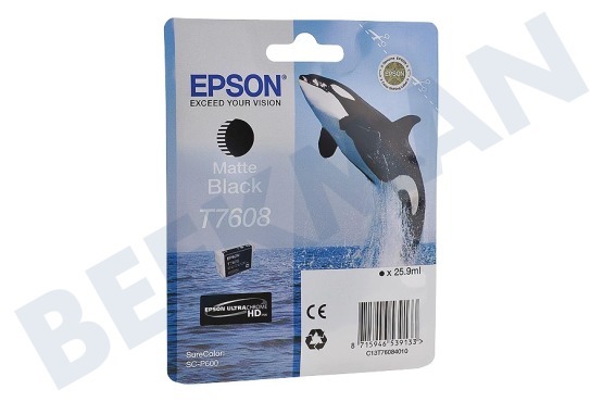 Epson  Druckerpatrone T7608 schwarz matt