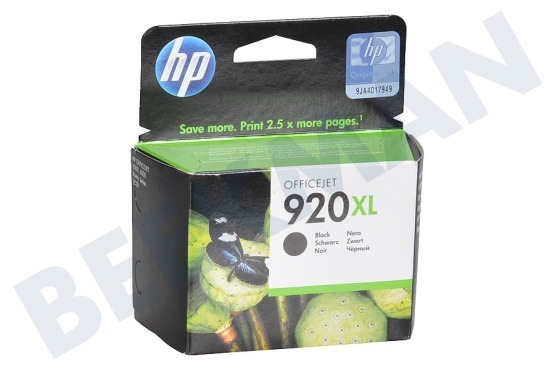 HP Hewlett-Packard HP-Drucker HP 920 Xl Black Druckerpatrone Nr. 920 XL Schwarz