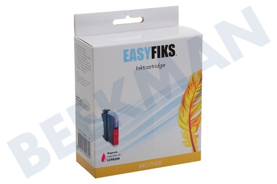 Easyfiks Brother-Drucker Druckerpatrone LC 985 Magenta/Rot