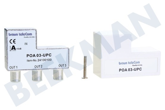 Braun Telecom  POA 3 UPC Verteiler Push on IEC 3-Wege Splitter