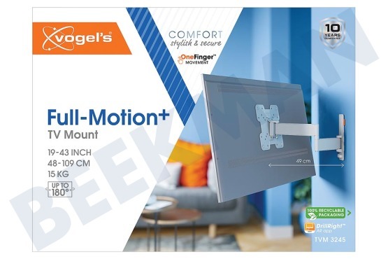 Vogel's  TVM3245 Schwenkbare TV-Halterung Weiß 19 - 43 Zoll