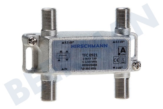 Hirschmann  TFC0921 Verteiler 2-fach 8,5 dB-3.6dB, 5-1218MHzh