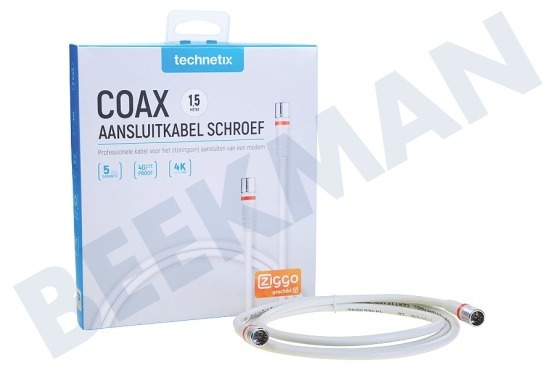 Technetix  11200490 Koaxial-Anschlusskabel Schraube 1.5m