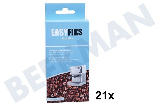 Easyfiks Kaffeemaschine Entkalkungstabletten 6 Stück, x 21