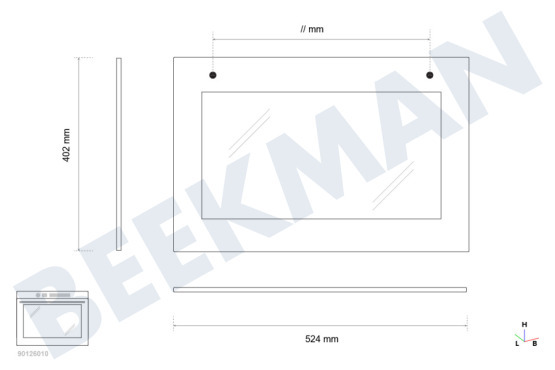 AEG Ofen-Mikrowelle 5616107099 Türglas innen