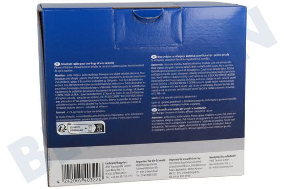 Bosch Waschmaschine Y188312331 Entkalker Schnellentkalker, 4 x 250 g