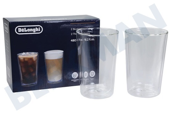 DeLonghi Kaffeemaschine DLSC319 Thermisches doppelwandiges Gläser-Set