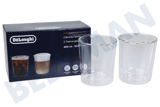 DeLonghi Kaffeemaschine DLSC318 Thermisches doppelwandiges Gläser-Set