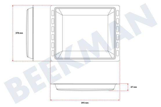 Hotpoint Ofen-Mikrowelle Backblech Emaille 378 x 395mm