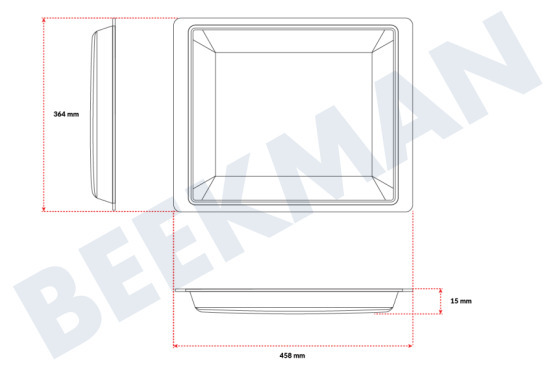 Gorenje Ofen-Mikrowelle Backblech Emaille, 458 x 364 x 15 mm